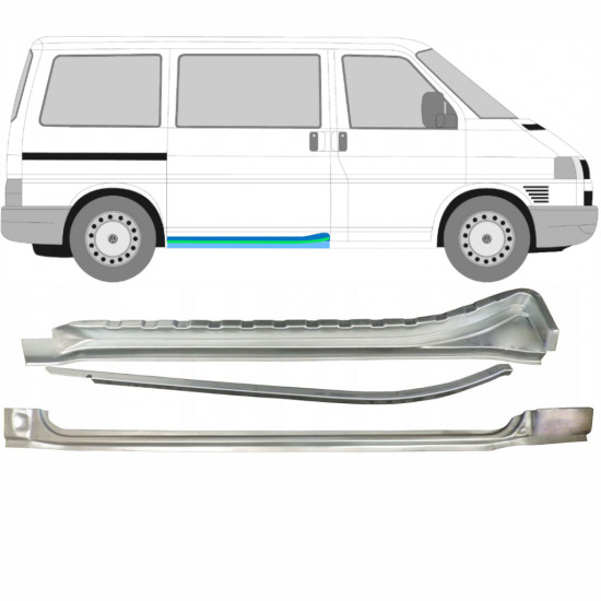 Pannello di riparazione sottoporta porta scorrevole per Volkswagen Transporter T4 1990-2003 / Destra / Set 10289