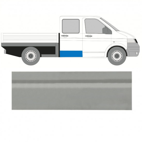 Pannello di riparazione porta posteriore esterno per Volkswagen Transporter T5 2003-2015 / Sinistra = Destra (simmetrico) 7712