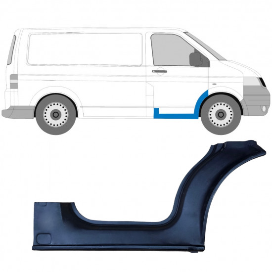 Pannello di riparazione davanzale della porta anteriore per Volkswagen Transporter T5 2003-2015 / Destra 7138