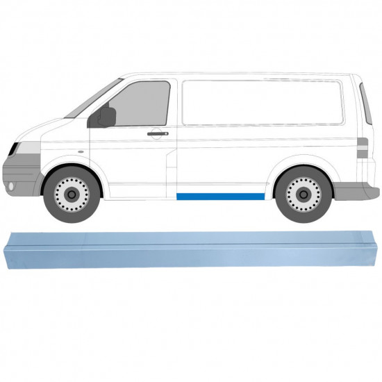 Pannello di riparazione sottoporta lamiera per Volkswagen Transporter T5 2003-2015 / Sinistra 11944