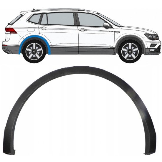 Modanatura laterale parafango posteriore per Volkswagen Tiguan 2016-2024 Allspace / Destra 8193