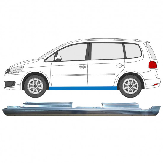 Sottoporta Lamiera Completo per Volkswagen Touran 2010-2015 / Sinistra 8198