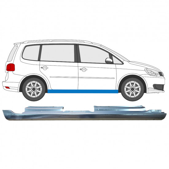 Sottoporta Lamiera Completo per Volkswagen Touran 2010-2015 / Destra 8197