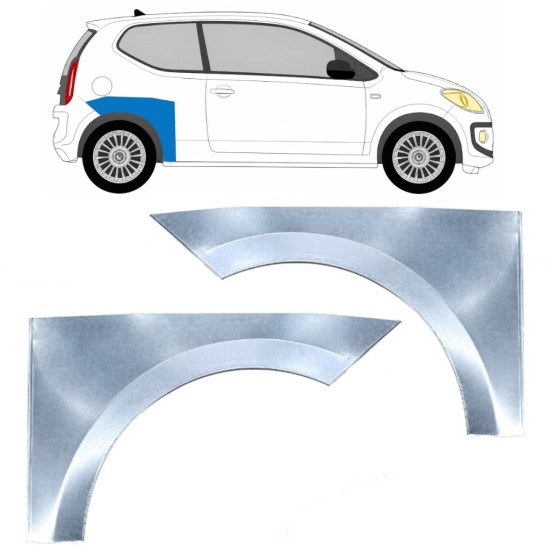 Pannello di riparazione parafango posteriore per Volkswagen UP! 2011- / Sinistra+Destra / Set 17210