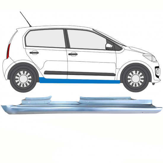 Sottoporta Lamiera Completo per Volkswagen UP! 2011- / Destra 10863