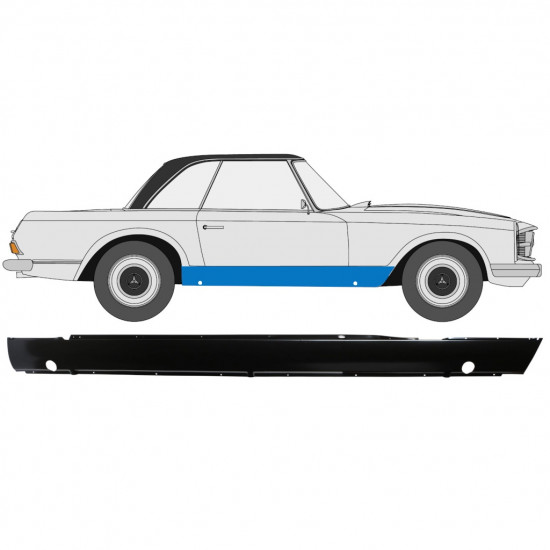 Sottoporta Lamiera Completo per Mercedes SL-Class W113 1963-1971 / Destra 12735
