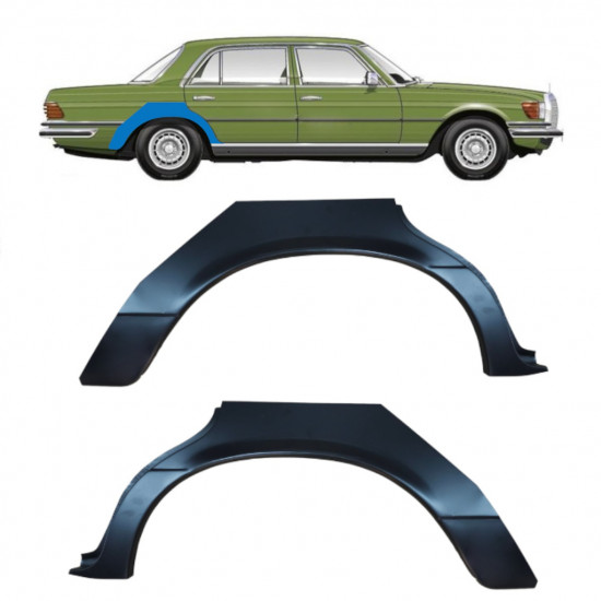 Pannello di riparazione parafango posteriore per Mercedes S-Class W116 1972-1980 / Sinistra+Destra / Set 9431