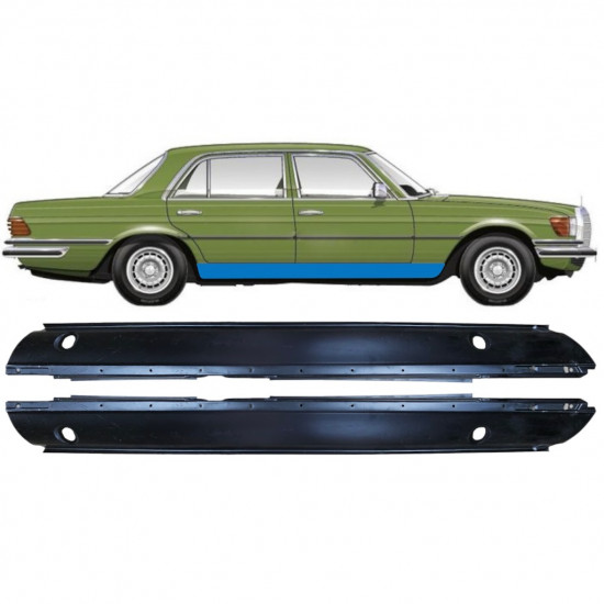 Sottoporta Lamiera Completo per Mercedes S-Class W116 1972-1980 / Sinistra+Destra / Set 11950