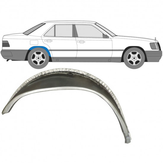 Pannello di riparazione arco ruota posteriore interno per Mercedes E-Class W124 1984-1996 / Destra 7183
