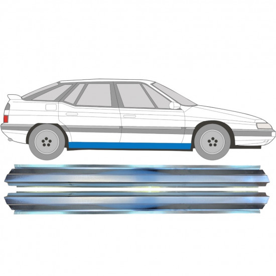Pannello di riparazione sottoporta lamiera per Citroen XM 1989-2000 / Sinistra+Destra / Set 11344