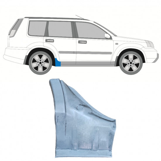 Pannello di riparazione sottoporta lamiera per Nissan X-Trail 2001-2007 / Destra 12443