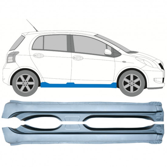 Sottoporta Lamiera Completo per Toyota Yaris 2006-2011 / Sinistra+Destra / Set 10015