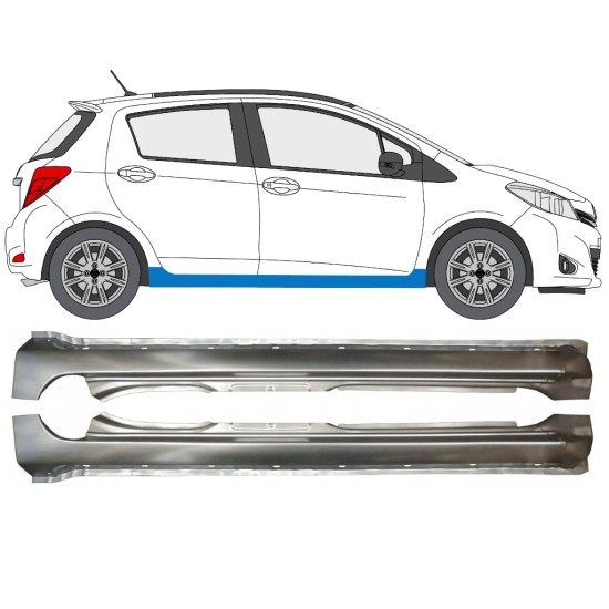 Sottoporta Lamiera Completo per Toyota Yaris 2011-2020 / Sinistra+Destra / Set 14587
