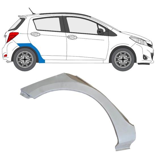 Pannello di riparazione parafango posteriore per Toyota Yaris 2011-2020 / Destra 14591