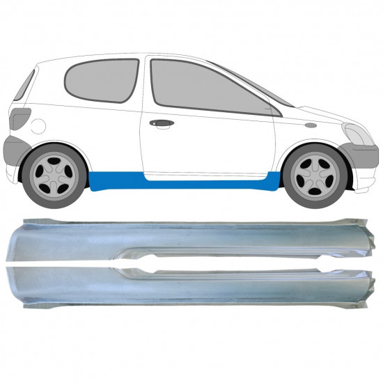 Sottoporta Lamiera Completo per Toyota Yaris 1999-2005 / Sinistra+Destra / Set 9214