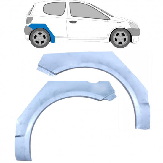 Pannello di riparazione parafango posteriore per Toyota Yaris 1999-2005 / Sinistra+Destra / Set 10400