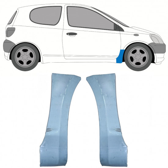 Pannello di riparazione parafango anteriore per Toyota Yaris 1999-2005 / Sinistra+Destra / Set 9736