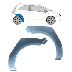 Pannello di riparazione parafango posteriore per Toyota Yaris 2006-2011 / Sinistra+Destra / Set 11446