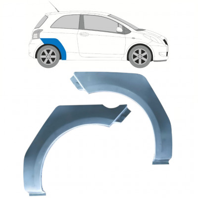 Pannello di riparazione parafango posteriore per Toyota Yaris 2006-2011 / Sinistra+Destra / Set 11446