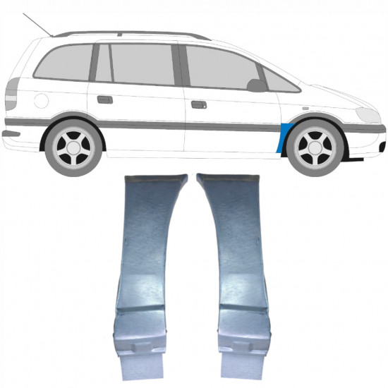 Pannello di riparazione parafango anteriore per Opel Zafira A 1999-2005 / Sinistra+Destra / Set 9404