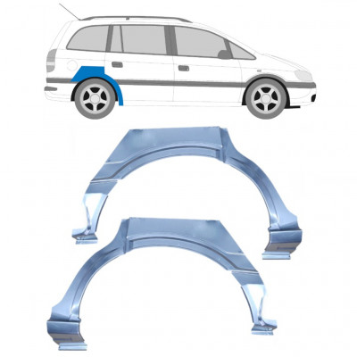 Pannello di riparazione parafango posteriore per Opel Zafira A 1999-2005 / Sinistra+Destra / Set 9403