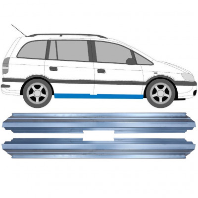 Pannello di riparazione sottoporta lamiera per Opel Zafira A 1999-2005 / Sinistra = Destra (simmetrico) / Set 9714