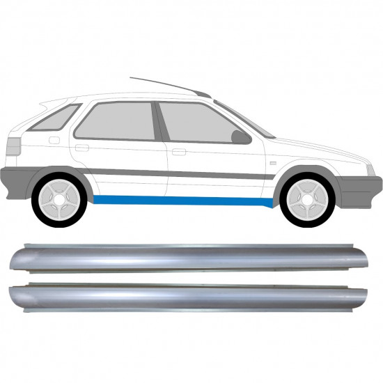 Pannello di riparazione sottoporta lamiera per Citroen ZX 1991-1997 / Sinistra+Destra / Set 11343