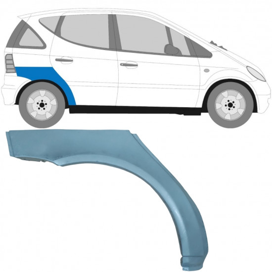 Pannello di riparazione parafango posteriore per Mercedes A-Class W168 1997-2004 / Destra 5758
