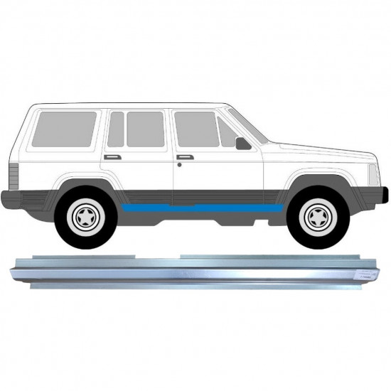Pannello di riparazione sottoporta lamiera per Jeep Cherokee 1984-2001 / Destra 5251
