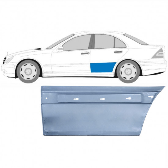 Pannello di riparazione porta posteriore alta per Mercedes C-Class W203 2000-2007 / Sinistra 5900