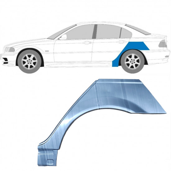 Pannello di riparazione parafango posteriore per BMW 3 E46 1998-2006 / Sinistra 6205