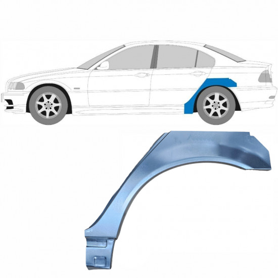 Pannello di riparazione piccolo parafango posteriore per BMW 3 E46 1998-2006 / Sinistra 6201