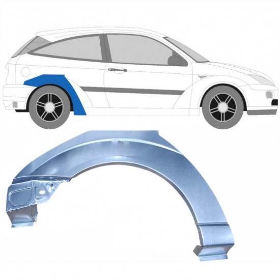 Pannello di riparazione parafango posteriore per Ford Focus 1998-2004 / Destra 6286