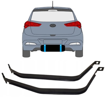 Cinghie serbatoio carburante per Hyundai i20 2014-2020 15116