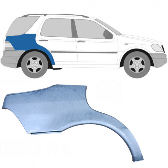 Pannello di riparazione parafango posteriore per Mercedes M-Class ML W163 1998-2005 / Destra 5535