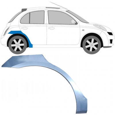 Pannello di riparazione parafango posteriore per Nissan Micra K12 2002-2010 / Destra 6341