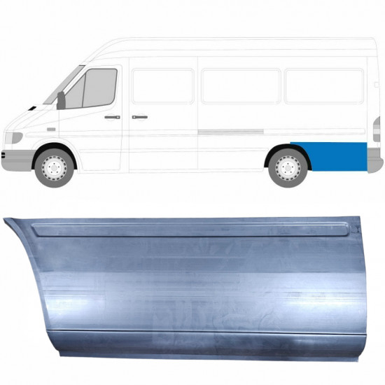 Pannello di riparazione sezione posteriore parafango posteriore per Mercedes Sprinter 1995-2006 / Sinistra 5307