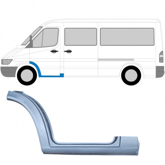 Pannello di riparazione gradino anteriore per Mercedes Sprinter 1995-2006 / Sinistra 5808