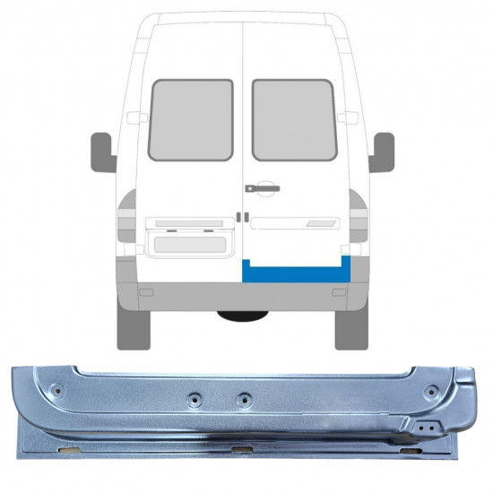 Pannello di riparazione porta posteriore per Mercedes Sprinter 1995-2006 / Destra 5587