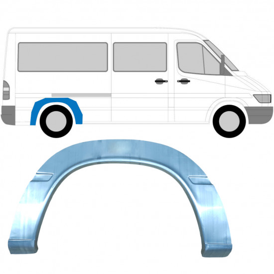 Pannello di riparazione parafango posteriore per Mercedes Sprinter 1995-2006 / Sinistra = Destra (simmetrico) 5205