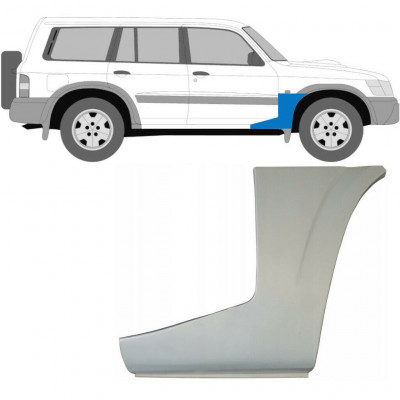 Pannello di riparazione sezione inferiore parafango anteriore per Nissan Patrol Y61 GY61 1997-2009 / Destra 6259