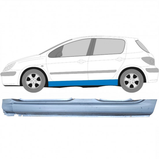 Sottoporta Lamiera Completo per Peugeot 307 2001-2008 / Sinistra 5468