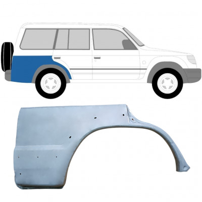 Pannello di riparazione parafango posteriore per Mitsubishi Pajero 1991-2001 / Destra 5477
