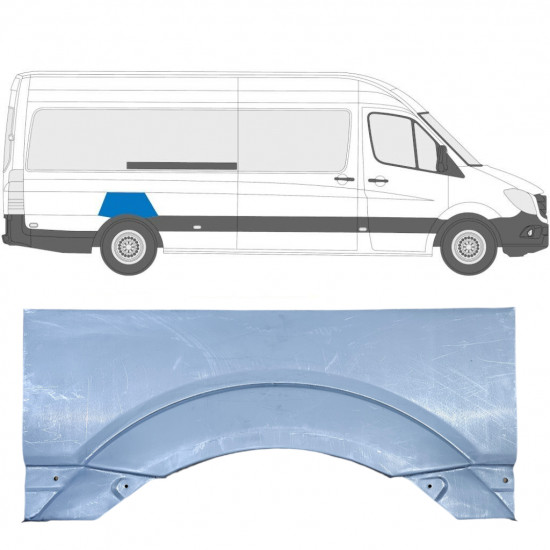 Pannello di riparazione parafango posteriore per Volkswagen Crafter 2005-2017 / Destra 13440