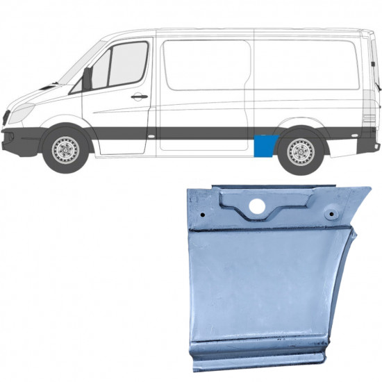 Pannello di riparazione parafango posteriore per Volkswagen Crafter 2005-2017 / Sinistra 13450