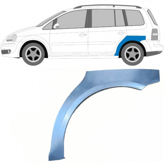 Pannello di riparazione parafango posteriore per Volkswagen Touran 2003-2010 / Sinistra 5109