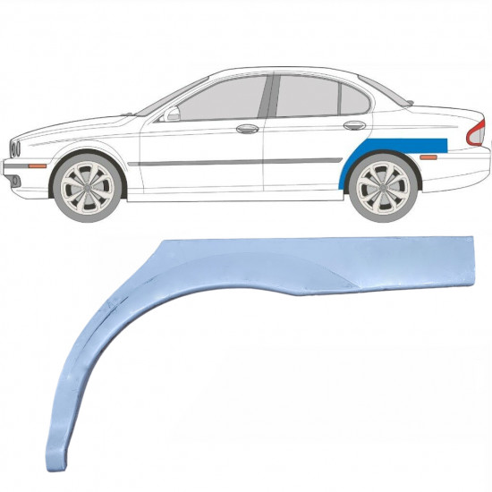 Pannello di riparazione parafango posteriore per Jaguar X-Type CF-1 2001-2009 / Sinistra 6081